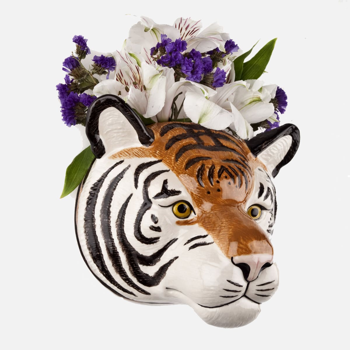 rotation overtale sne hvid Tiger wall vase - Koutsikou Concept store